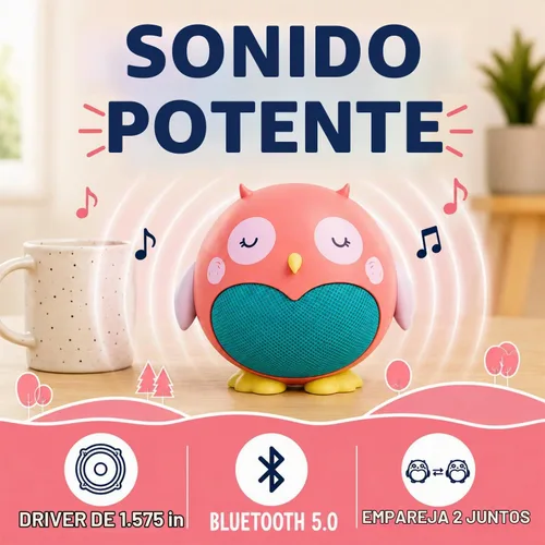 Vista 2 de Planet Buddies Altavoz Bluetooth para niños y niñas con micrófono, mini altavoz Bluetooth portátil inalámbrico, batería de 60 días, para el hogar