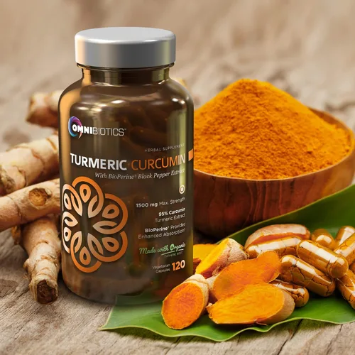 Vista 7 de Suplemento de cúrcuma y curcumina orgánica de 0.05 oz con Bioperina, 95% extracto estandarizado de curcuminoide y polvo de raíz con peperina