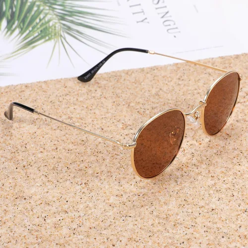 Vista 4 de Pro Acme Gafas de sol polarizadas de metal redondas pequeñas para mujer, estilo retro