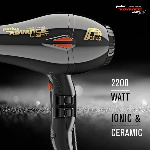 Vista 4 de Parlux Advance Light - Secador de pelo iónico y de cerámica, negro, 1 unidad