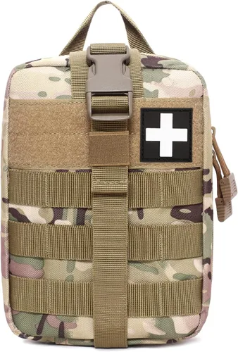 Vista 2 de Bolsa Molle, Bolsa táctica de nailon 600D resistente, Bolsa de primeros auxilios EMT extraíble (solo bolsa)