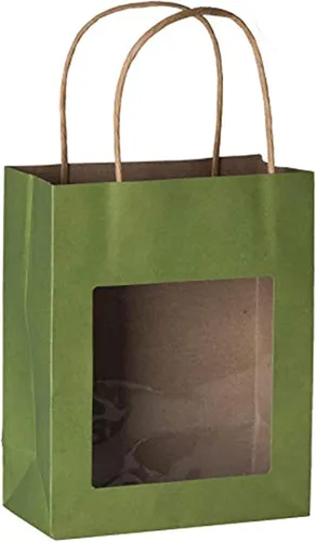 Vista 8 de Bolsa de regalo de papel Kraft con ventana