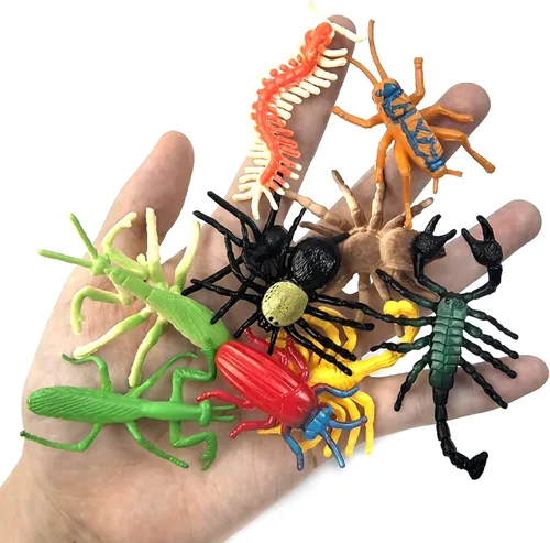 Vista 3 de YOOHUA 48 piezas de minijuguetes de insectos falsos de plástico para niños pequeños, regalos de fiesta de cumpleaños de Halloween, regalos de Pascua