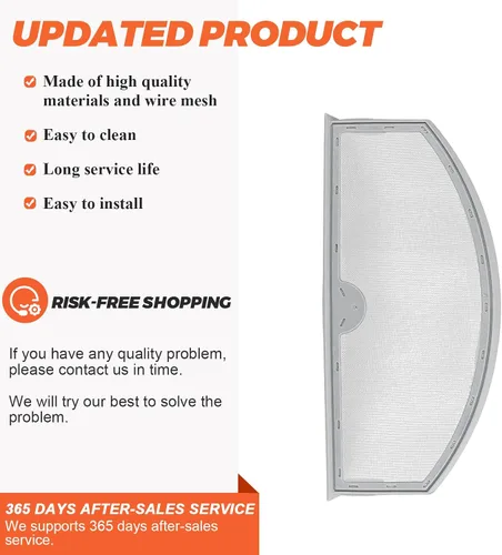 Vista 3 de GTD42EASJ2WW WE03X23881 Filtro de pelusa para secadora 2025 UPGRADE para secadora GE Hotpoint WE03X23881 de acero inoxidable, reemplaza PS11763056