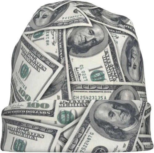 Vista 7 de Us Bill Dollars Money Knit Beanie Hat Adultos Stretch Knit Skull Beanies Cap Sombreros para Mujeres Hombres