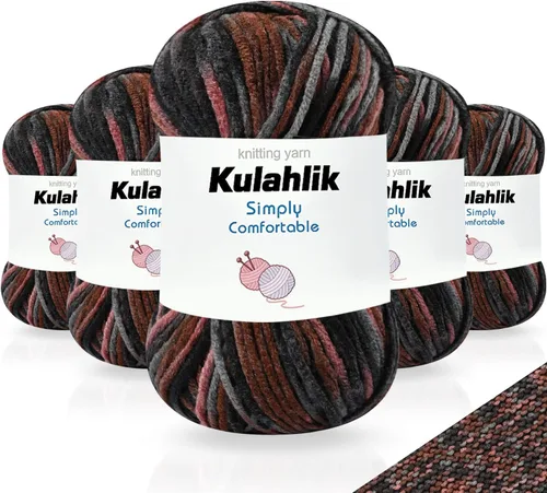 Vista 121 de 50g (1x50g) Hilo Acrílico para Crochet y Tejido, Hilo Degradado Colorido, 1 Rollo de Madejas, Hilo Acrílico Multicolor, Perfecto para Proyectos
