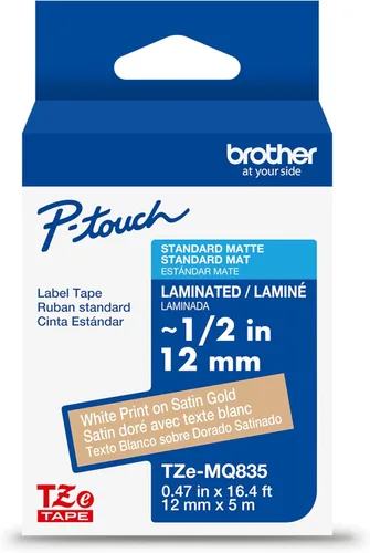 Vista 38 de Cinta laminada Brother Negro sobre Transparente, 6 mm (Tze111)