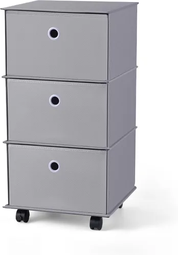 Vista 8 de JOMOLA Organizador de almacenamiento de tela suave de 3 niveles, sin bordes duros, estantería ligera para ropa, calcetines, juguetes de peluche