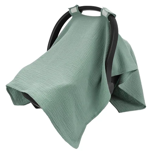 Vista 14 de Fundas de asiento de automóvil 100% muselina de algodón para bebés, funda universal para asiento de automóvil de bebé, cubierta de asiento