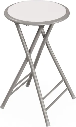 Vista 12 de Lavish Home Taburete plegable con asiento acolchado sin espalda, juego de 2
