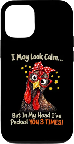 Vista 27 de I May Look Calm But in My Head Ive Pecked You 3 Times Funny Case for iPhone XR