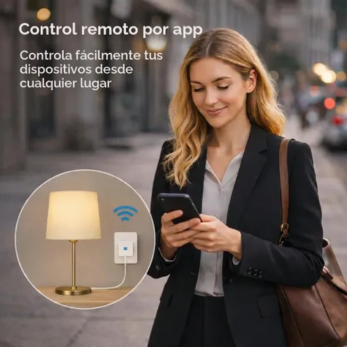 Vista 4 de Enchufe inteligente compacto, funciona con Alexa y Google Assistant, aplicación Smart Life y control de voz, monitoreo de energía, programación