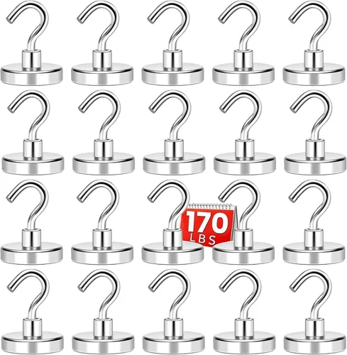 Vista 29 de DIYMAG - Ganchos magnéticos, 30 libras+ Imán fuerte 2026, ganchos esenciales para crucero, cabina, barco, resistentes, imanes fuertes