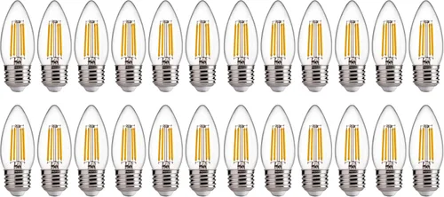 Vista 31 de FLSNT Bombillas LED de Araña Equivalentes a 40W, Bombillas LED Ámbar Regulables B11 E26 Base de Candelabro, 2200K Blanco Cálido, 330LM, Paquete de 6