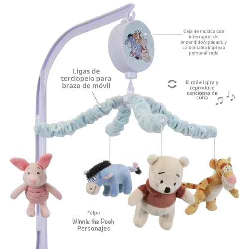 Vista 2 de Bedtime Originals Disney Winnie the Pooh & Friends - Cuna móvil musical