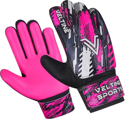 Vista 13 de Guantes de portero de fútbol para niños, jóvenes y adultos, guantes de portero de fútbol con protección doble en la muñeca y palmas de látex