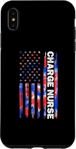 Vista 7 de Funda para iPhone 12 mini Charge Nurse Nursing Tie Dye Bandera Americana 4 de Julio RN
