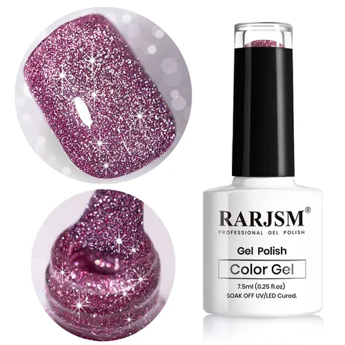 Vista 24 de RARJSM - Esmalte de uñas de gel con purpurina, de color verde oliva, brillante y brillante, para manicura DIY y salón de uñas, requiere secado