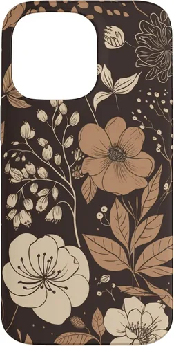 Vista 21 de Hazelnut Brown Wildflower Floral Flower Design Case for iPhone 17