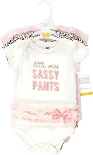 Vista 100 de Hudson Baby baby-girls Cotton Bodysuits 3-pack