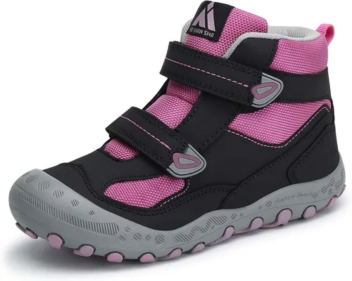 Vista 15 de Mishansha Botas de Senderismo para Niños Pequeños Niñas Niños Zapatos de Senderismo Resistentes al Agua Anti-Colisión Antideslizantes Atléticas