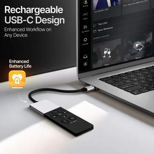Vista 8 de TNP - Control remoto Bluetooth para iPad iPhone - Trackpad Presentador multimedia para iOS Mac Android Tablet PC - Obturador de cámara inalámbrico