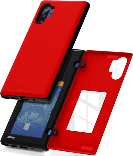 Vista 11 de GOOSPERY Parachoques magnético para puerta compatible con Galaxy Note 10, estuche tipo billetera con tarjetero, cierre automático por iman, funda