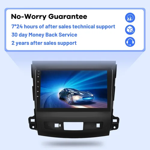 Vista 7 de [2G+64G] Radio de coche para Mitsubishi Outlander 2008-2015, pantalla táctil Android estéreo de 9 pulgadas, Carplay/Android Auto/Hi-Fi