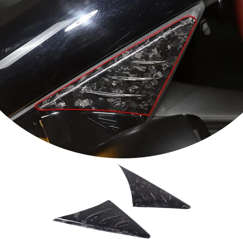 Vista 10 de Para Supra GR A90 A91 MK5 2018-2024 Espejo retrovisor lateral triangular Spoiler Trim,Canaliza el aire del coche,Reduce el ruido del coche durante