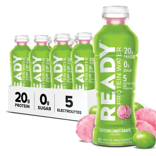Vista 18 de Ready Protein Water - Agua con 0.53 onzas (15 g) de proteínas de suero de leche, sin azúcar, 12 unidades, 16.9 onzas líquidas cada una.