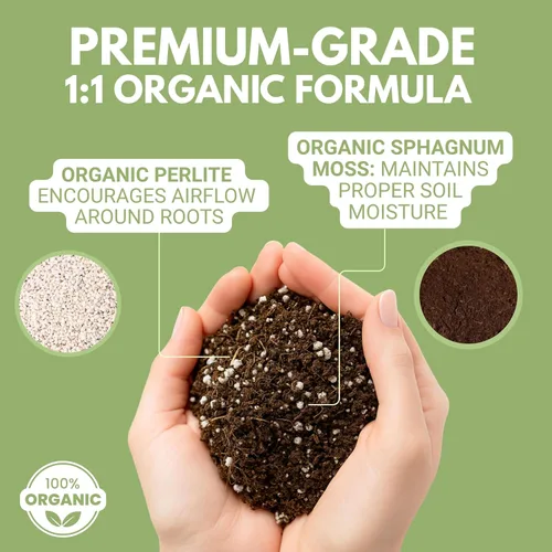 Vista 2 de Organic Earth Mezcla de suelo para plantas carnívoras, tamaño grande, alimento para plantas, turba y perlita para plantas carnívoras, suelo