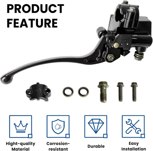Vista 2 de Kit de cilindro maestro de freno de 7/8 pulgadas Manillar Palanca de freno delantera derecha compatible con Honda TRX TRX250 TRX300 350 400 450