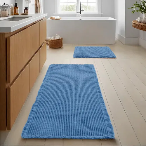 Vista 10 de JIUZHEN Tapete de Baño Mejorado con Diseño de Gofre Súper Absorbente Tapetes de Baño Antideslizantes Alfombras de Baño Lavables a Máquina de Secado