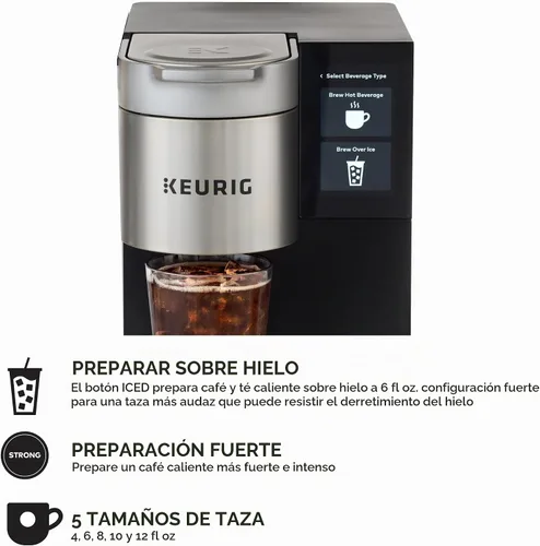 Vista 4 de Keurig K-2550 - Cafetera de una sola porción para empresas medianas, plomada, plata/negro