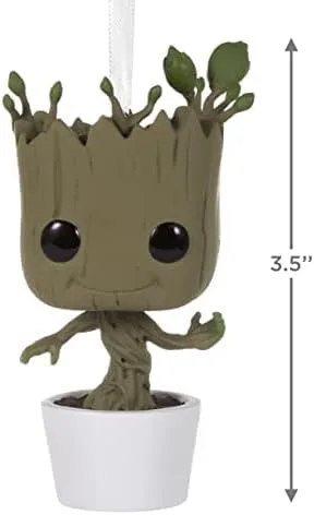 Vista 2 de Hallmark Funko Pop! Colección exclusiva de adornos navideños (Guardianes de la Galaxia Groot)