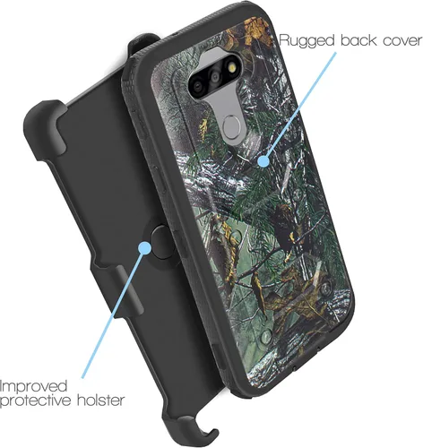 Vista 2 de Funda para LG Aristo 5 Plus, LG K31, LG Phoenix 5, LG Risio 4, LG Fortune 3 funda integrada en pantalla resistente con clip para cinturón, funda