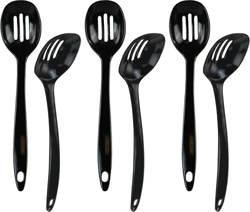 Vista 7 de Reston Lloyd Cuchara ranurada de melamina utensilio de cocina de alta calidad con mango ergonómico resistente al calor, plástico duradero sin BPA