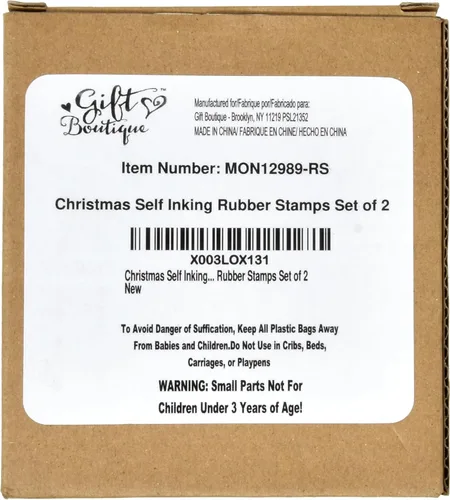 Vista 7 de Gift Boutique Juego de 2 sellos de goma autoentintados de Navidad con sello de firma de Santa Claus y sello de correo de reno del Polo Norte