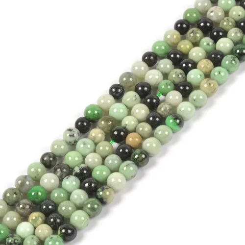 Vista 23 de 7 piedras preciosas de chakras de 0.157 in redondas de cristal curativo sueltas de 16 pulgadas para hacer cuentas de joyería