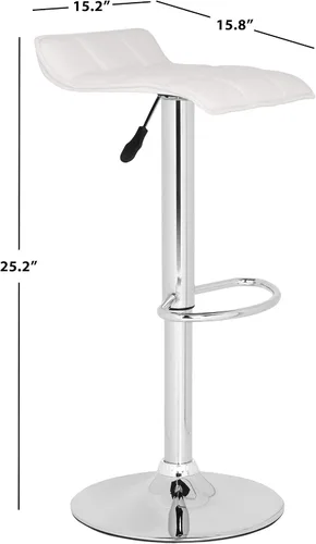 Vista 5 de Safavieh Home Collection Lamita Taburete giratorio ajustable de gas de 22.4 a 30.9 pulgadas