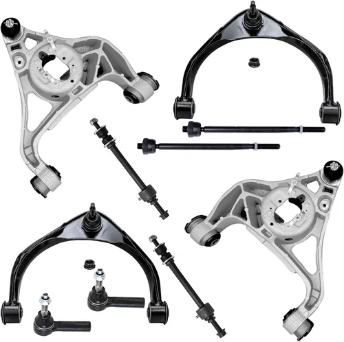 Vista 28 de Detroit Axle - Kit de suspensión delantera de 10 piezas para Chevrolet Trailblazer GMC Envoy 2004-2007 2005 2006 Soportes de brazo de control