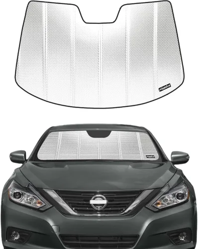 Vista 6 de Pigenius Parasol de parabrisas para Nissan Altima Sedan 2013-2018, acabado plateado metálico