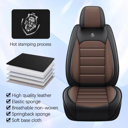 Vista 5 de Funda de asiento de cuero para Mazda2 2011-2023, fundas de asiento suaves impermeables, accesorios interiores, fundas de asiento, cojín, protector
