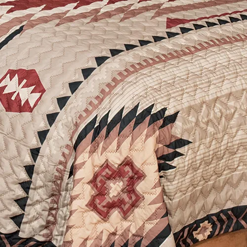 Vista 2 de BLACK FOREST DECOR Juego de edredón Durango Mesa - Tamaño queen, ropa de cama suroeste reversible y extragrande, parte trasera de algodón, lavable a