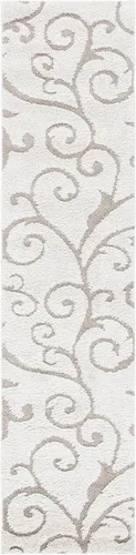 Vista 54 de SAFAVIEH Florida Shag Collection - Alfombra decorativa, 2 x 3 pies, color crema y beige, diseño de volutas, no desprende pelusa y fácil de limpiar