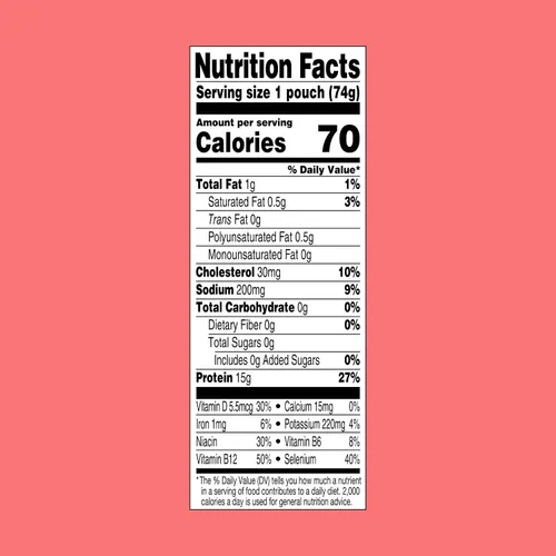 Vista 9 de StarKist Salmón rosado sin piel y sin hueso en agua, bolsa de 2.6 onzas 0.53 oz de proteína por porción, capturado en la naturaleza, sin gluten