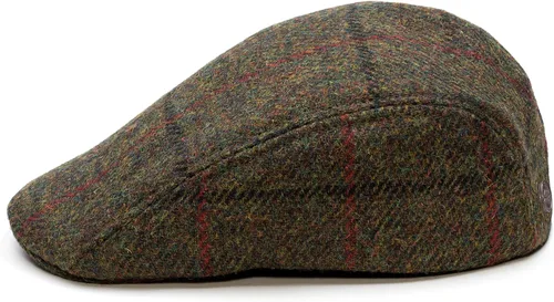 Vista 8 de Sterkowski Norte Harris Tweed Gorra plana para hombre y mujer Gorra tradicional cálida con orejeras plegables Azul Check