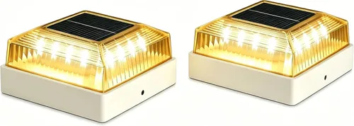 Vista 16 de Luces solares para postes de madera y vinilo de 4 x 4, paquete de 2 Negro mate