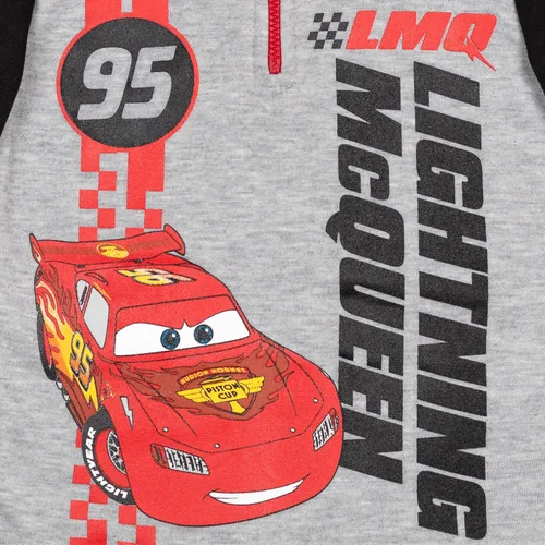 Vista 2 de Disney Cars Lightning McQueen - Sudadera con capucha de forro polar con media cremallera