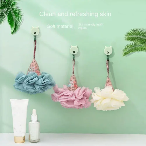 Vista 7 de Pelotas de baño de helado para niños, esponja de ducha para baño, limpiador corporal, depurador, esponja exfoliante para la piel, accesorios de baño